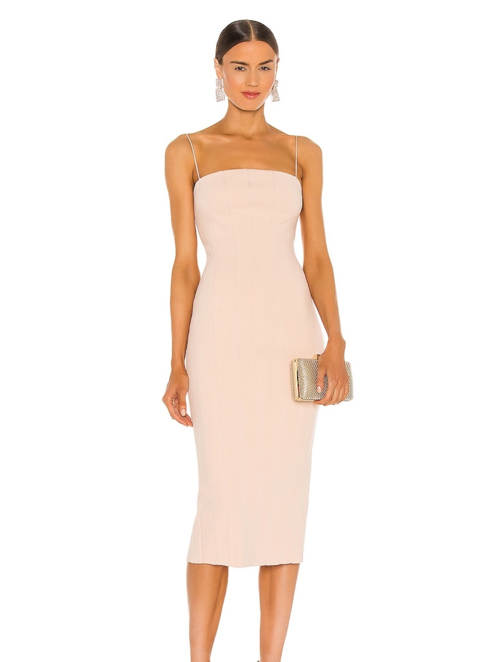 Misha Irisa Bodycon Dress in Nude